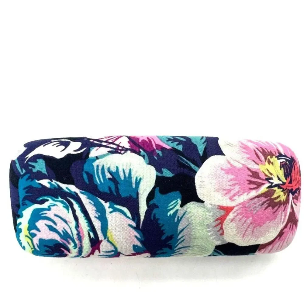 Vera-bradley Women's Purple and Pink Sunglasses Case Clamshell Fabric Covered